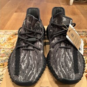 Adidas Yeezy Boost 350 V2 Gray and Black Patterned Sneakers